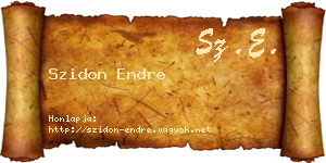 Szidon Endre névjegykártya